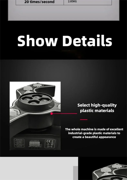 Shuriken Moving Head DJ Lights Rotating 120W RGBW 4 in 1 DJ Equipment Stage Light Strobe for DJ Disco Party Event Stage Effect