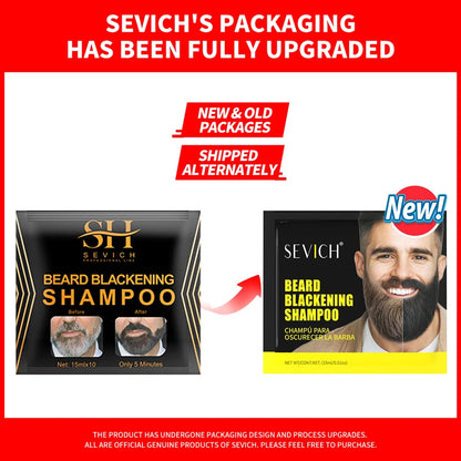 5-20PCS Natural Hair Dye Black Beard Shampoo Beard Paint Men Beard Coloring Dye 5 Minutes Temporary Blackening Moustache Shampoo