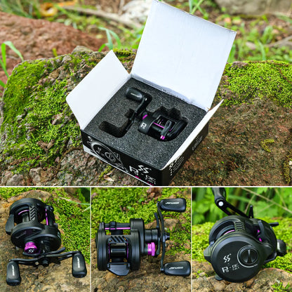 Sougayilang P9-DC Round Baitcasting Reel Electronic DC Brake System 7.2:1 Gear Ratio Ultralight Casting Fishing Reel Saltwater