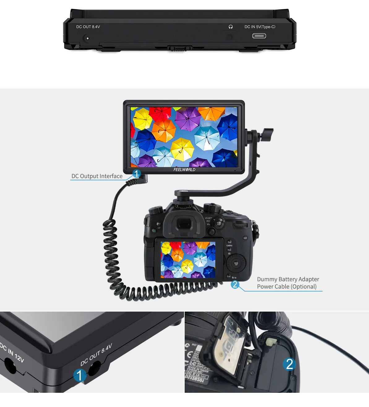 FEELWORLD FW568 V3 6 Inch 3D LUT DSLR Camera Field Monitor IPS Full HD1920 1080 Support HDMI Output With Tilt Arm for Gimbal Rig