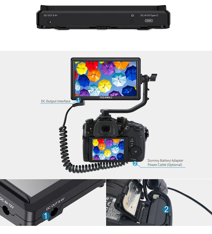 FEELWORLD FW568 V3 6 Inch 3D LUT DSLR Camera Field Monitor IPS Full HD1920 1080 Support HDMI Output With Tilt Arm for Gimbal Rig