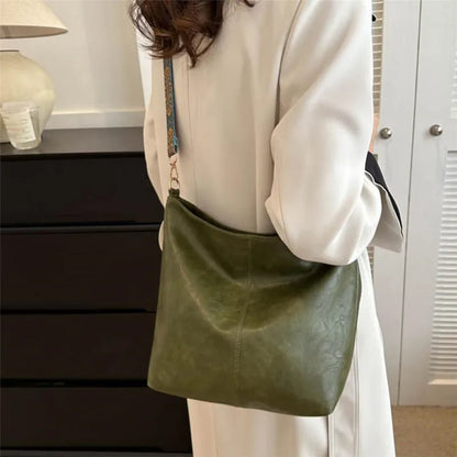 Bohemian Style Women Shoulder Bag, Vintage Wide Strap Crossbody with Intricate Embroidery, Versatile for Casual Commuting Wear