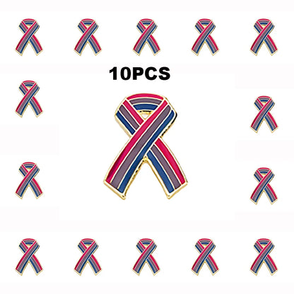 10PCS a lot Bisexual pride Flag Metal Lapel Pin Flag Pin Badge