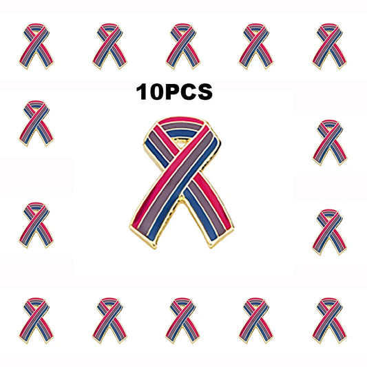 10PCS a lot Bisexual pride Flag Metal Lapel Pin Flag Pin Badge