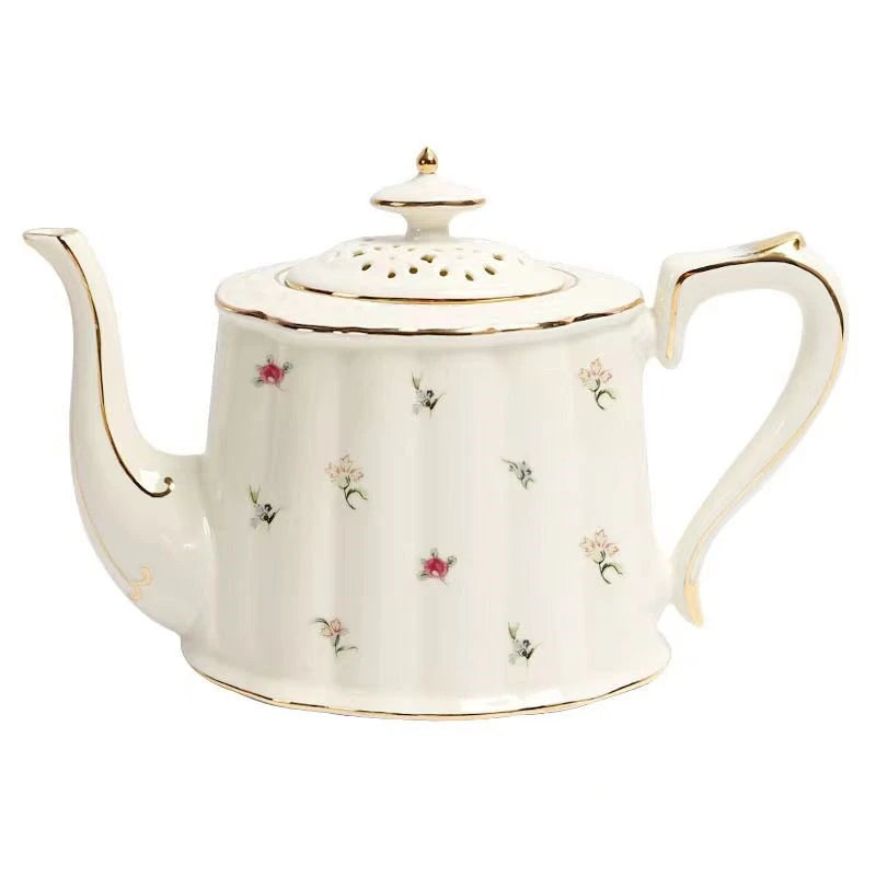 Beautiful Lovely Teapot English British Style 900 ML Canteen Watering Can Jug European High-Grade Porcelain Kettle Ceramic Pot