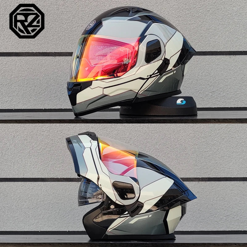 2025 High Quality Motorcycle Helmet Modular Flip Helmet Casco para Motos Dual Lens Full Helmet Casco para Motos DOT Approval