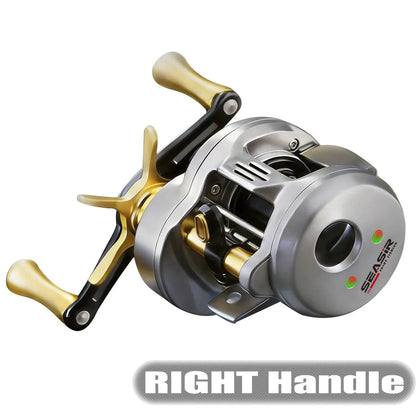 SEASIR DC Alloy ALL-metal Round reel DC Drum Digital Control Ultralight 166g Saltwater Metal Guide Baitcast Fishing Reel