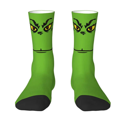 Cartoon Grinchh Xmas Socks Men's Women's Funny Happy Christmas Socks Hip Hop Spring Summer Autumn Winter Socks Gift
