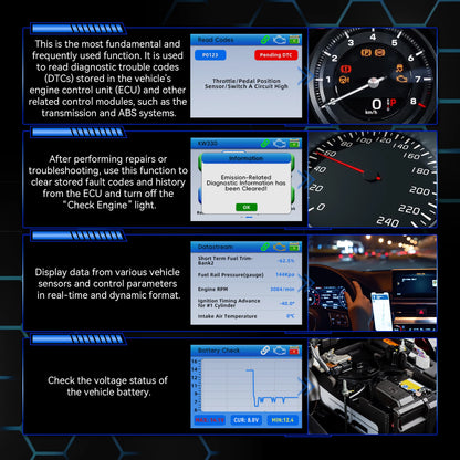 2026 KONNWEI KW330 Car OBD2 Fault Scanner Engine Battery Test  Fault Code Clear Real-Time Data Professional OBD Inspection Tool