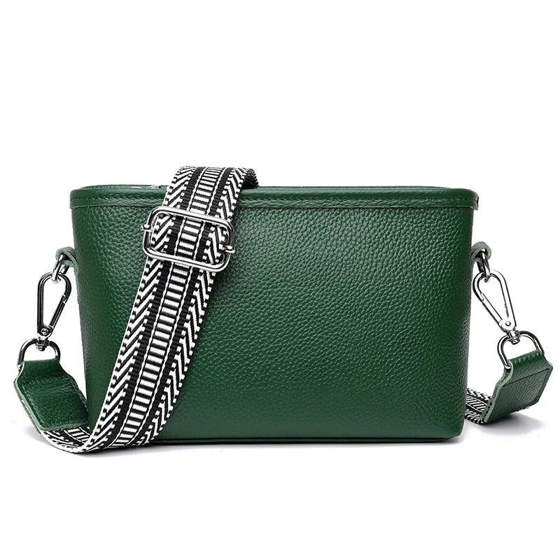 100% Genuine Leather Shoulder Bag for Women Solid Purse Luxury Cowhide Crossbody Bags Female Fashion Handbag Hobos Tote Bag