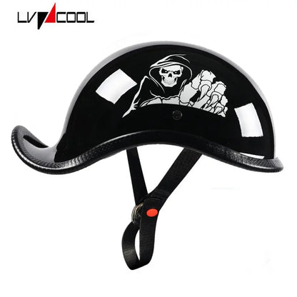 Retro Motorcycle Half Helmet Fashion Bailer for Scooter Safety Helm Spring Summer Capacetes De Moto