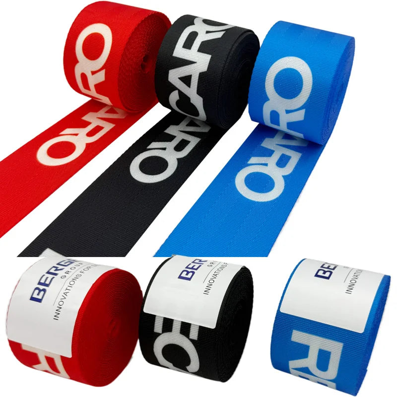 2PC Universal Auto Strengthen Seat Belt Webbing Fabric 3.6M  Car Modified Seat Safety Belts Harness Straps