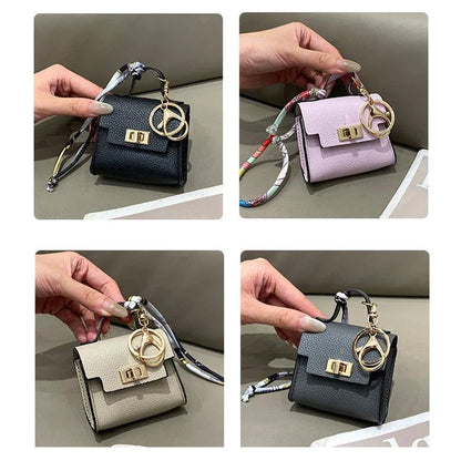 Mini Bag Pendant Small Keychain Case Bag Hanging Accessory Cute Earphone Storage Bag Pendant Keychain Bag Pendant Decoration