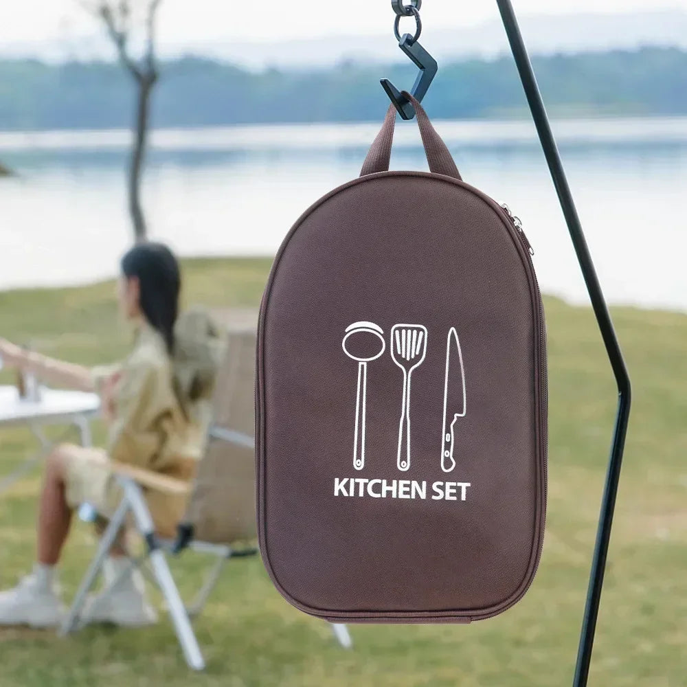 NEW Portable Outdoor Camping Cooking Utensils Storage Bag Picnic Supplies Wilderness Survival Gear Durable Home Goods Ice Bucket
