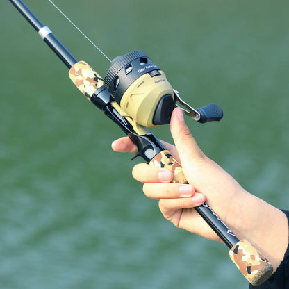 Sougayilang Casting Fishing Reel 3.4 Gear Ratio High Speed Aluminum Alloy Spool Reel with Nylon Fishing Line Freshwater Pesca