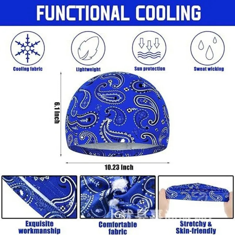 Cycling Hat Summer Breathable Sweat Absorbing Quick Drying Sports Hat Bicycle Motorcycle Safety Helmet Lining Cycling Cap