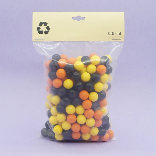 0.5cal 250 Rounds Reusable Paintball TPE Plastic Ammo for Umarex T4E TR50 P2P HDP .50 Gen 2 Pellet CO2 Pistol Training Ball