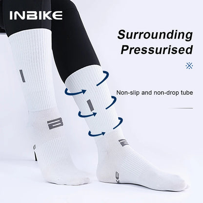 INBIKE Professional MTB Cycling Socks for Men Compression Bicycle Riding Socks Bike Stockings Man Soccer Sports Running Socks