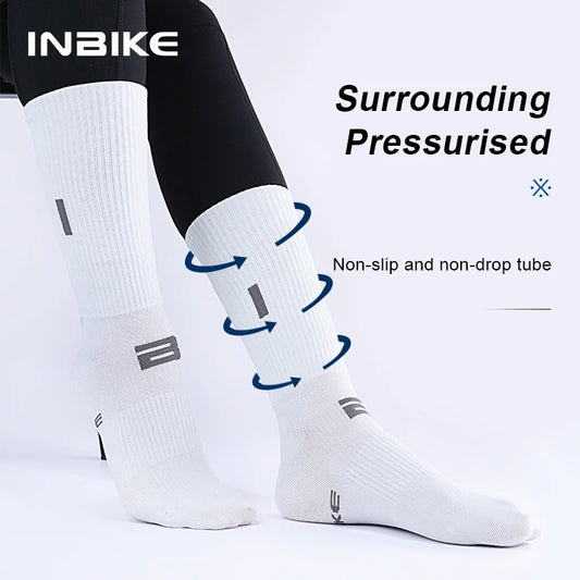 INBIKE Professional MTB Cycling Socks for Men Compression Bicycle Riding Socks Bike Stockings Man Soccer Sports Running Socks