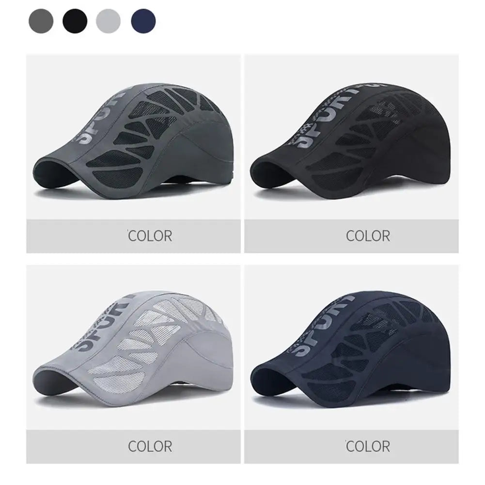 Sport Cap Lightweight Breathable Quick Dry Mesh Stead Hat With Adjustable Fit For Men Women Baseball Hat Golf Driving Cycling