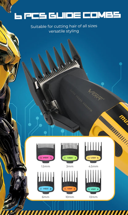 VGR Hair Trimmer Professional Hair Cutting Machine Electric Clippers Cordless Barber Haircut Rechargeable Trimmer for Men V-285
