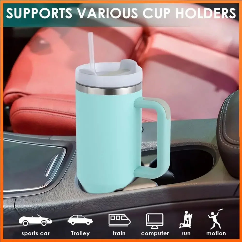 Thermal Mug 1200ml 40oz Handle Tumbler Insulated Car Travel Mug Vacuum Sublimation Stainless Steel H2.0 Flow State Tumbler Cup
