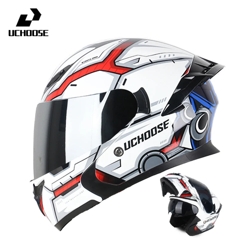 High Quality DOT Motorcycle Helmet Four Seasons Motocross Racing Modular Flip Up Casco Moto Men Women Off Road Helmet Unmasked