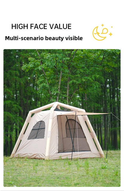 Automatic Inflatable Camping Tent 3-5 Person Waterproof UV Protection With Electric Pump Portable Outdoor Family Hiking Beach Te