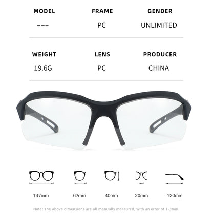 UV400 Safety Goggles Photochromic Cycling Glasses Men Women Outdoor Sport Eyeglasses Bike Sunglasses Bicycle Eyewear