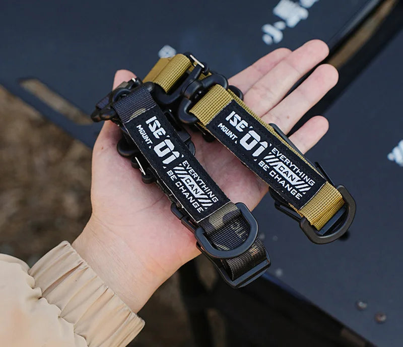 Outdoor Camping Hanging Strap Portable Adjustable Hand Lanyard for Bag Camping Picnic Equipment Outdoor Strap Carabiner Clips