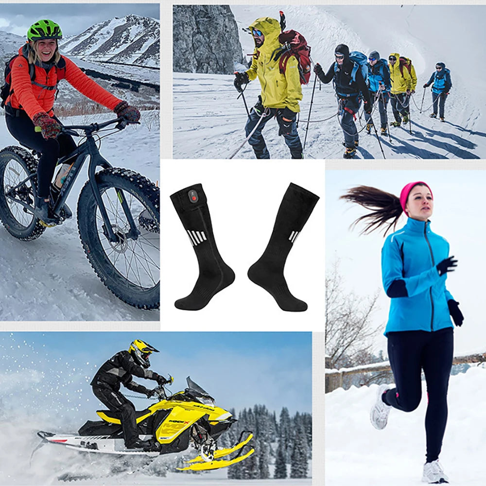 Heating Socks With Battery Box Rechargeable Anti-Cold Comfort Men Women Thermal Heated Outdoor Camping Ski Sports Winter