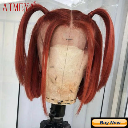 AIMEYA Long Straight Lace Wigs 13X4 Lace Frontal Free Part Synthetic Hair Wig with Special Hairline For Women Cosplay Black Wigs