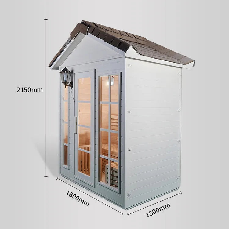 Fast Delivery Garden Solid Wood Outdoor Traditional Steam Sauna