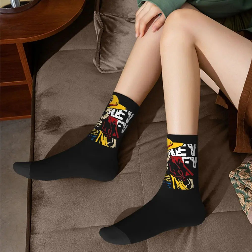 Fashion Men's Socks Harajuku Tony Tony Choppers Sock Luffys Zoros Trafalgar Law Anime Women's Socks Spring Summer Autumn Winter
