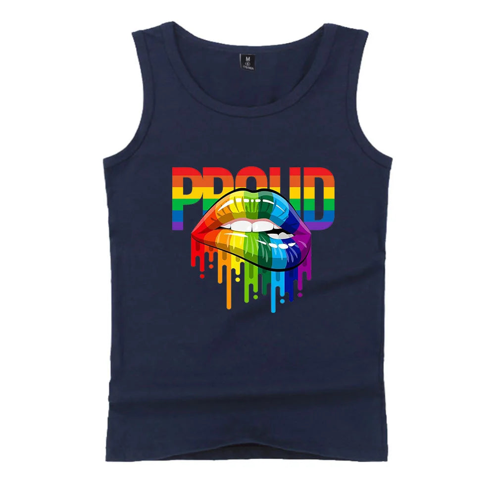 Fashion LGBT Love men tank top LGBT Flag fitness sleeveless shirt Lesbian Gay summer vest LGBT pride tank tops Men's clothing