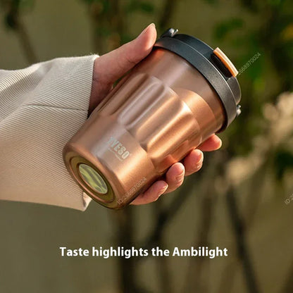400/500ML Tyeso Vintage Coffee Mug Portable Steel Insulated Travel Cup Convenient Handheld 304 Stainless Thermos for On-the-Go
