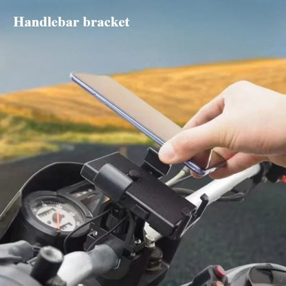 360° Free Rotation Phone Holder for Motorcycle Outdoor Bicycle Riding GPS Navigation and Video Shooting Shock Absorption Design