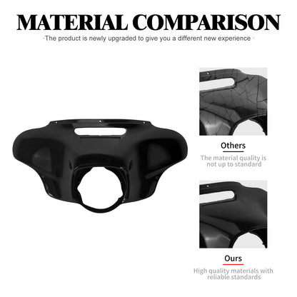 Front Light Batwing Outer Cover Motorcycle Headlight Fairing With LED Lamp For Harley Touring Ultra Limited Street Glide 14-2024