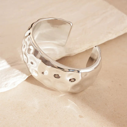 Punk Silver Color Acrylic Cuff Bracelet for Women Men Geometric Round Wide Bracelets Bangles Party Hand Accessories Gifts F