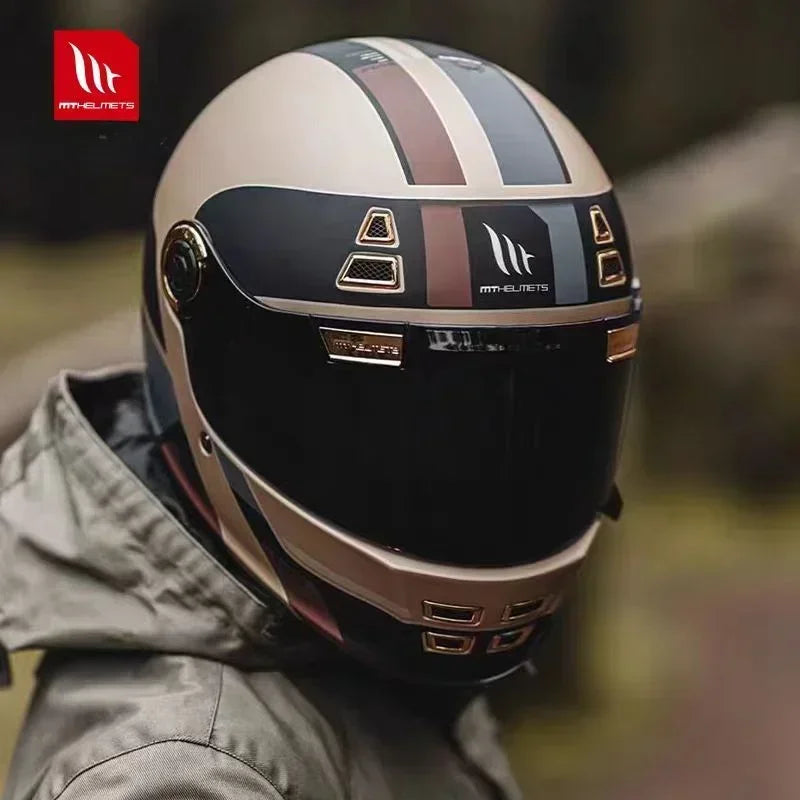 MT Jarama Retro Motorcycle Helmet DOT ECE Certification Full Face Racing Off Road Helmet Cascos Para Motos Capacete Casco Moto
