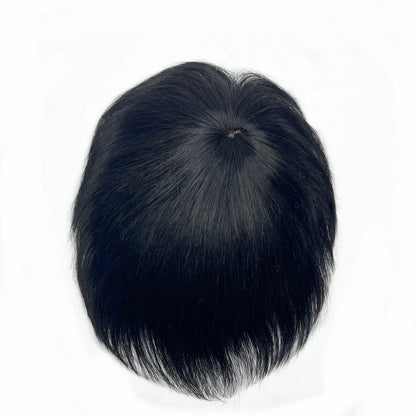 100% Human Hair Toupee Wigs for Men Hair Male Wig Capillary Prothesis Replacement System Men's Wig Real Hair for Cover Grey Hair