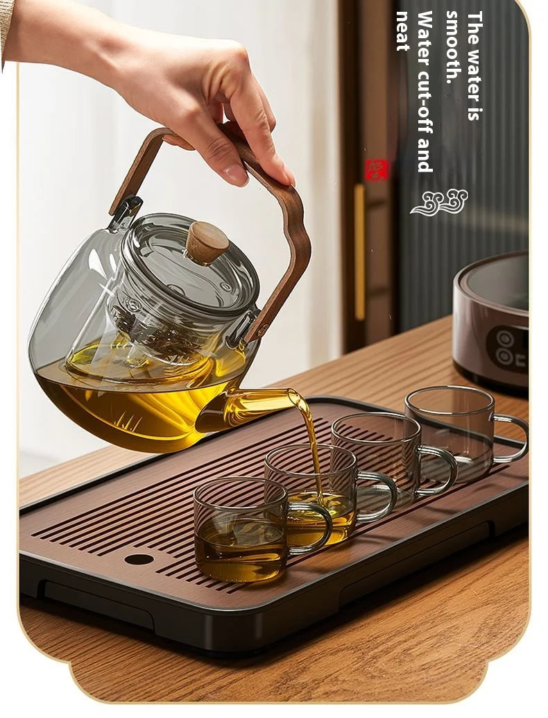GIANXI Chinese Kung Fu Tea Set Glass Boiling Teapot Tea Water Separation High Temperature Tea Special Samovar Teapot Health Pot