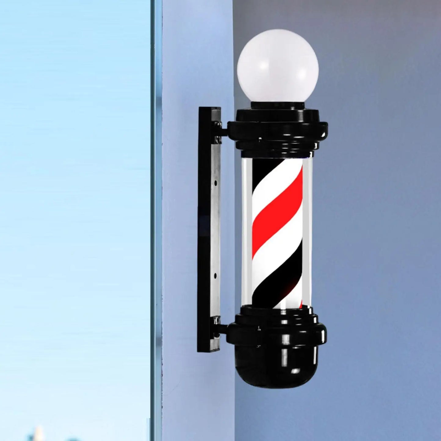 23.6 inch Barber Pole Light Classic Signs Barber Shop Open Sign for Outside