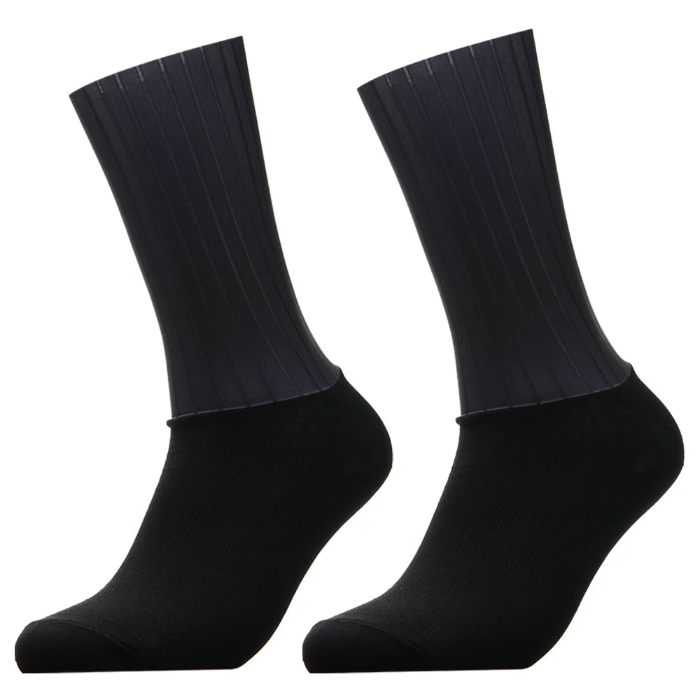 Cycling 2024 Anti Slip Whiteline Silicone Summer Aero Socks Socks Men Bicycle Sport Running Bike Socks Calcetines Ciclismo