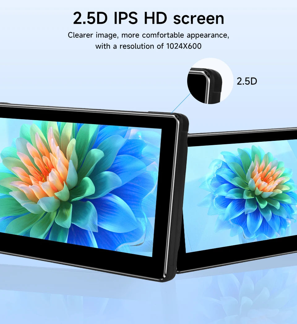 7-inch motorcycle navigation screen, Ipx 6, 1024 x 600, wireless automatic monitor, Android, Apple Carplay