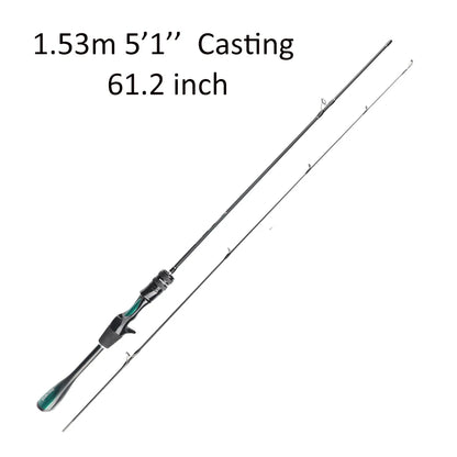FISHINGFANS ORCA ULTRALIGHT UL SOLID TIP TAPERED HANDLE TROUT LAKE RIVER SPINNING CASTING FISHING ROD