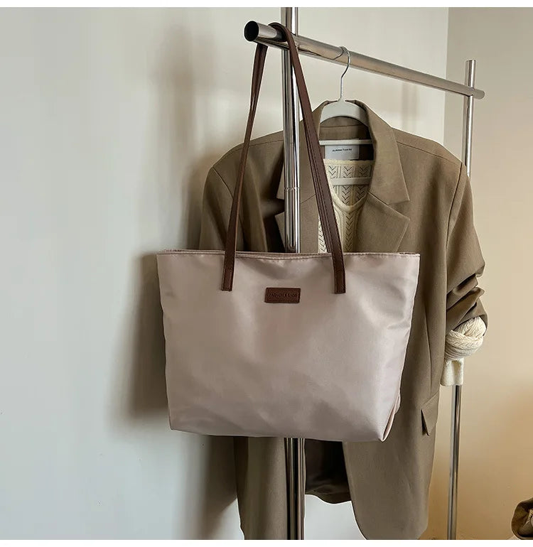 Casual Women's Oxford Cloth Shoulder Bags College Commuter Ladies Waterproof Tote Shopping Bag Large Capacity Female Handbags