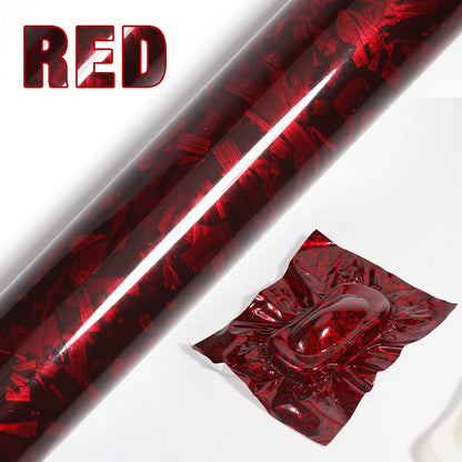 300cm*50/30cm High Glossy Black Gold Silver Red Forged Carbon Fiber Vinyl Wrap Film on the Hood Adhesive Vinyl for Car Stickers