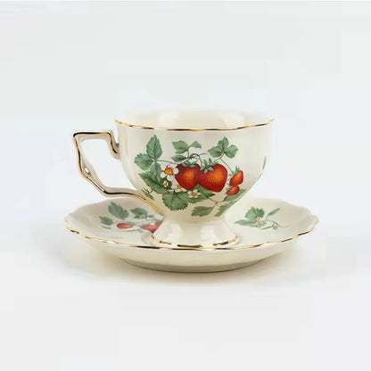 Vintage Lemon Teapot Coffee Cup and Saucer Set Beautiful Coffee Mug Modern Set Tania Bulhoes Luxury Design Cup