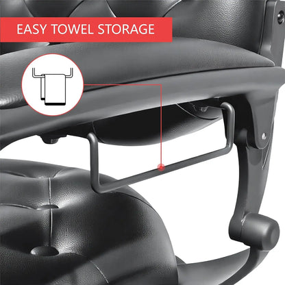 Barber Chair Heavy Duty (700LB Capacity) - Professional Multi-Function Salon Chair for Hairdressing, Beauty,, Customized